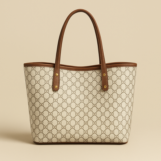 Sac à main élégant à motifs marron – Style chic et pratique