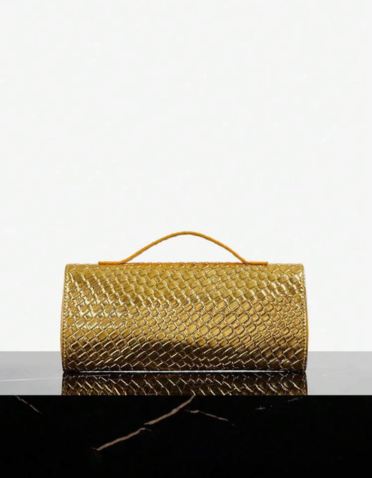 Sac à main tressé noir élégant