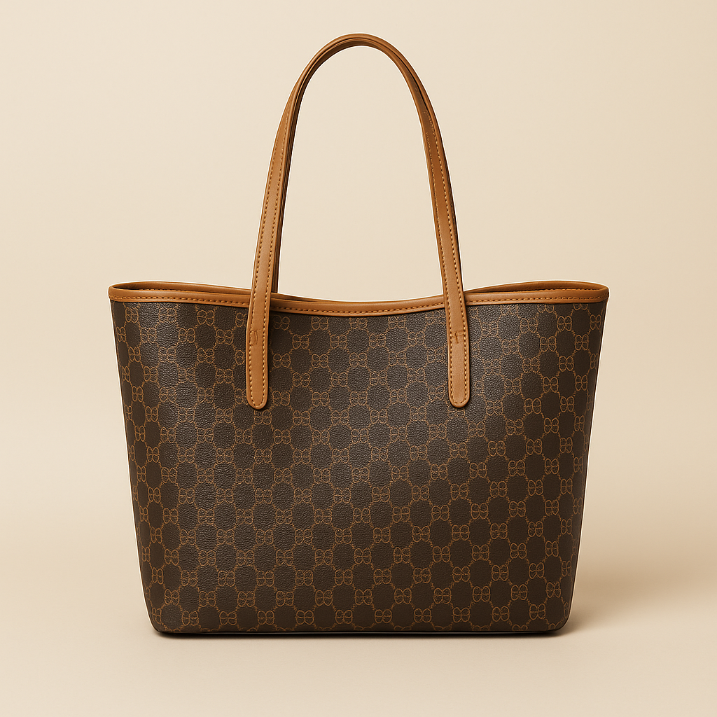 Sac à main élégant à motifs marron – Style chic et pratique