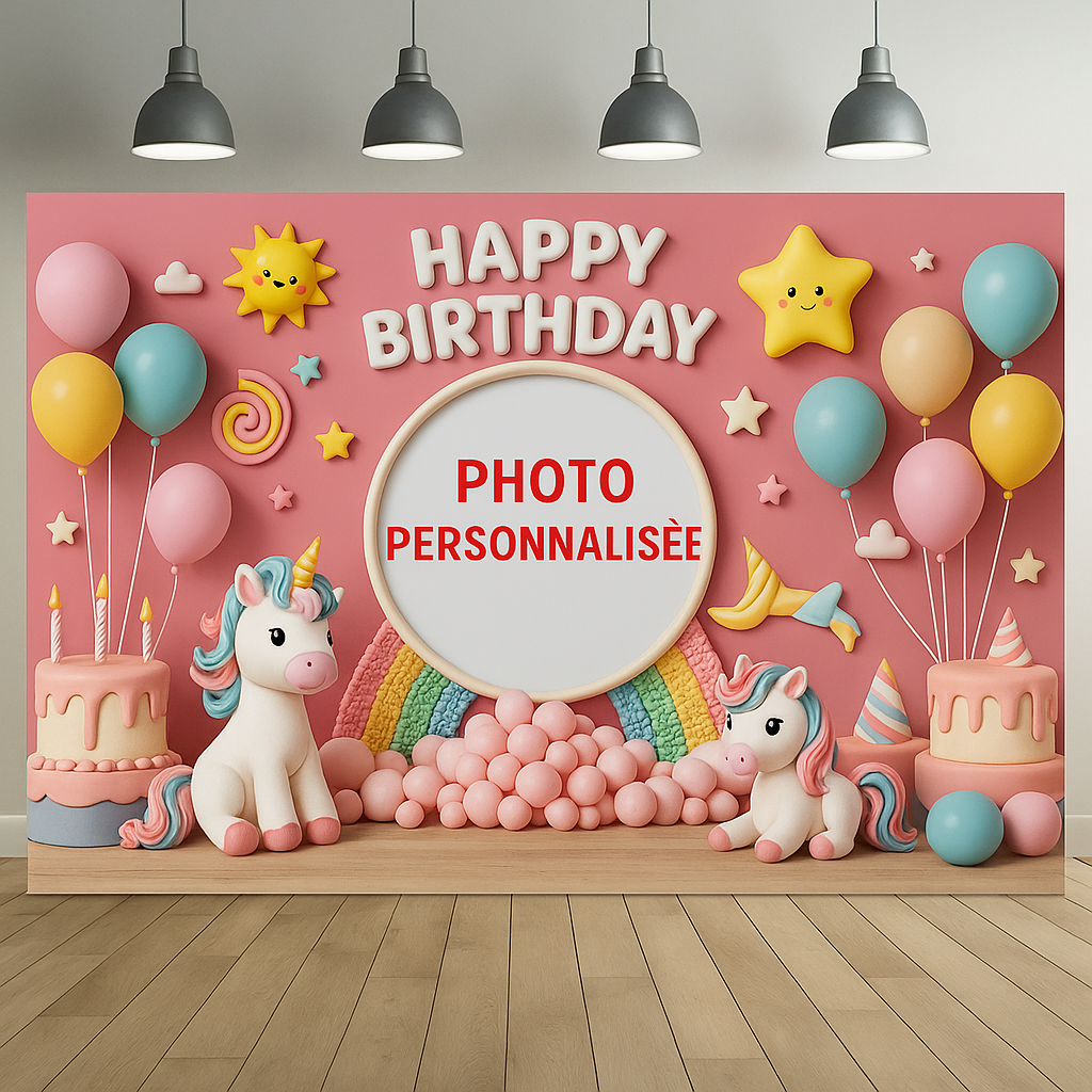 Affiche d’Anniversaire Personnalisée - Photo et Prénom