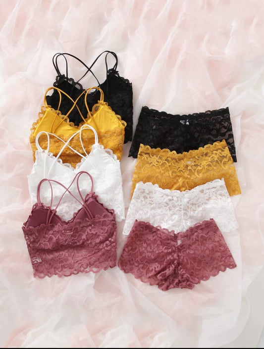 Lots 4 Ensembles lingerie en dentelle – Confort & Séduction
