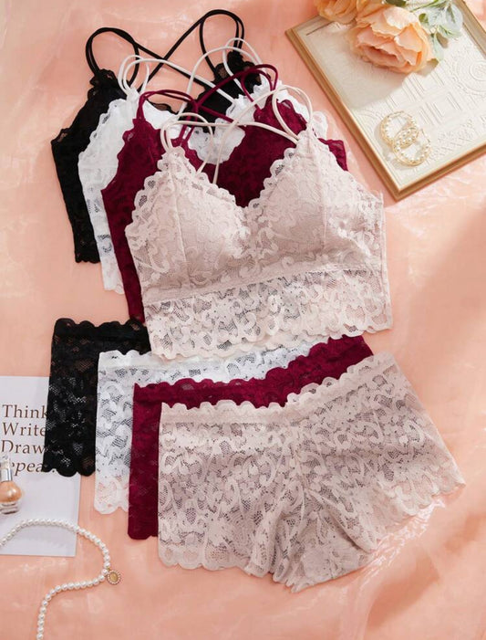 Lots 4 Ensembles lingerie en dentelle – Confort & Séduction
