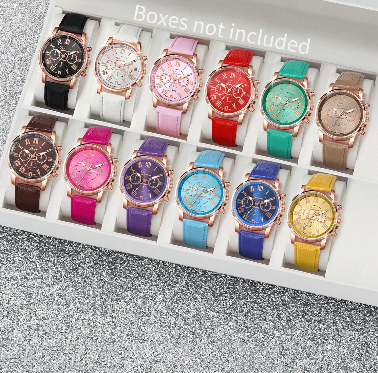 Montres élégantes et colorées