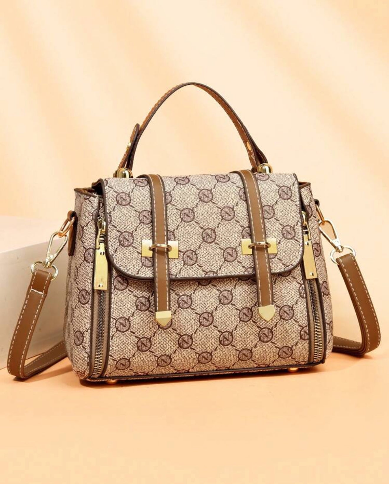 Sac à main luxe effet cuir motif géométrique – Élégance & Praticité
