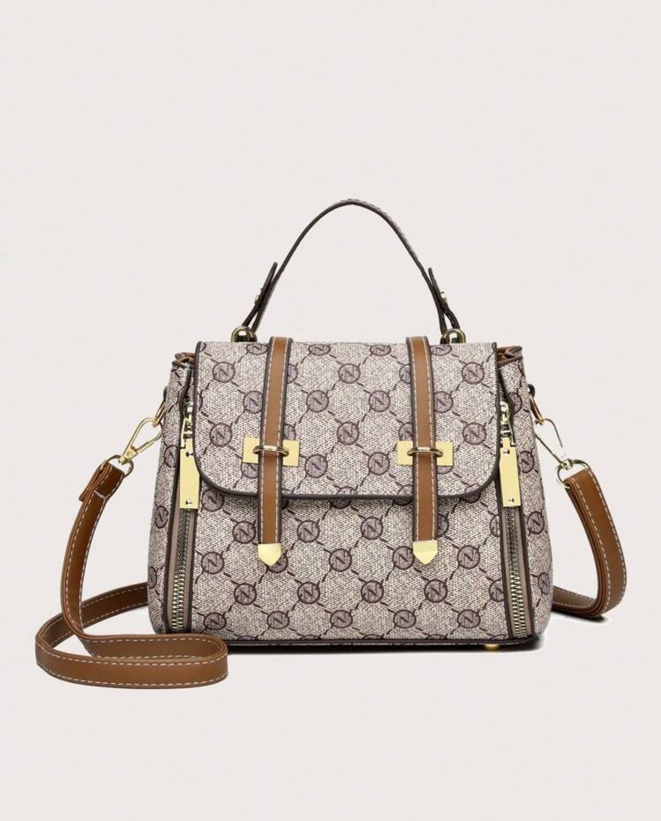 Sac à main luxe effet cuir motif géométrique – Élégance & Praticité