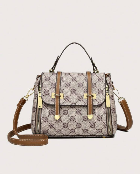 Sac à main luxe effet cuir motif géométrique – Élégance & Praticité